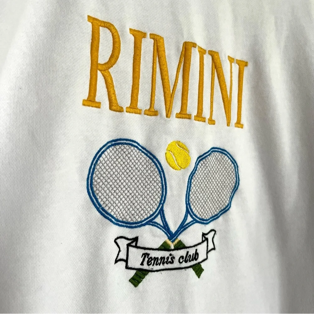 Rimini Tennis Club White Embroidered Sweatshirt - Picture 2 of 6